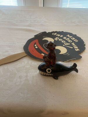 Club Plantation ?Man dat Sho Was Good? Black Americana Fan & Jonah & The Whale Salt & Pepper Shakers Japan
Keywords: Black Americana; Antique;Collectable;eldred;allcpgphotos