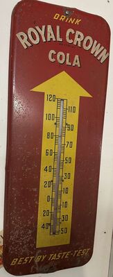 Antique Royal Crown Cola Advertising Thermometer Drink Royal Crown Cola ? Best By Taste Test 
Keywords: Antique;Collectable;eldred;allcpgphotos