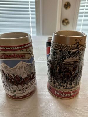 Anheuser Busch Budweiser Steins, C Series Stein & 1985 A Series Stein
Keywords: Vintage;Anheuser Busch;Budweiser;C Series Stein;1985 A Series Stein;Breweriana;eldred;allcpgphotos