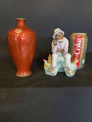 Antique Black Americana Match Safe & Enamel Vase w/Maker's Mark
Keywords: Antique;Black Americana;Match Safe;Match Holder;Enamelware;Vase;eldred;allcpgphotos