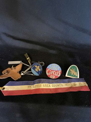 Vintage Boy Scout Collectables - Boy Scout Council Ribbon, Boy Scout Eagle, 1969 Boy Scout Circus & Boy Scout Pin
Keywords: Vintage;Boy Scouts;Circus;Boy Scout Pin;Eagle Scout;eldred;allcpgphotos
