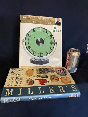 (2) Hard Back Books - Art Deco Ceramics & Miller Collectables Price Guide
Keywords: Collector Books;Collector's Guides Antique;Collectable;Art Deco;Price Guide;eldred;allcpgphotos