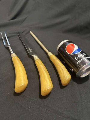 Westall Richardson Bakelite Handle 3 Piece Vintage Carving Set - Sheffield England
Keywords: Westall Richardson;Bakelite;Vintage;Carving Set;Sheffied;eldred;allcpgphotos